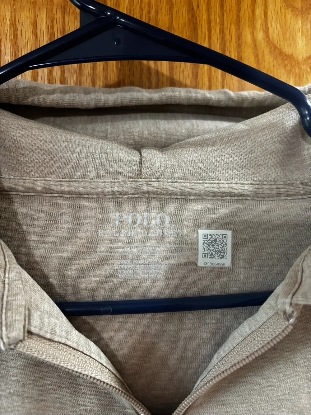 Ralph Lauren Men’s Heather Gray Zip-Up Hoodie Sweater